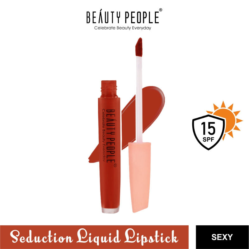 Seduction Liquid Lipstick With Vitamin E & Rose Oil - Sexy