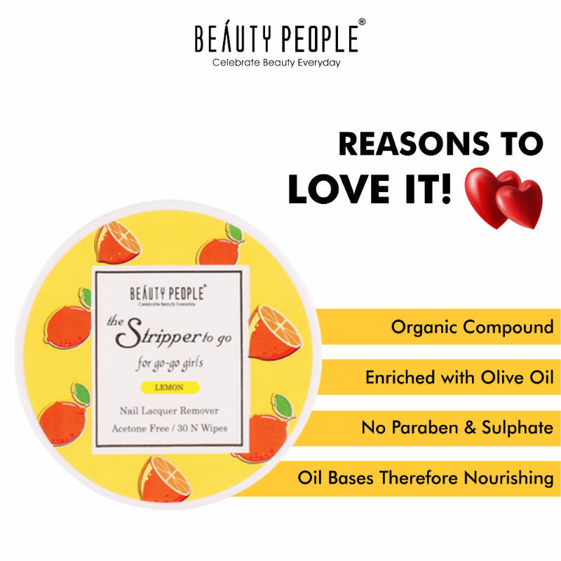 The Stripper To The Go Nail Polish Remover Travel Pads - Lemon