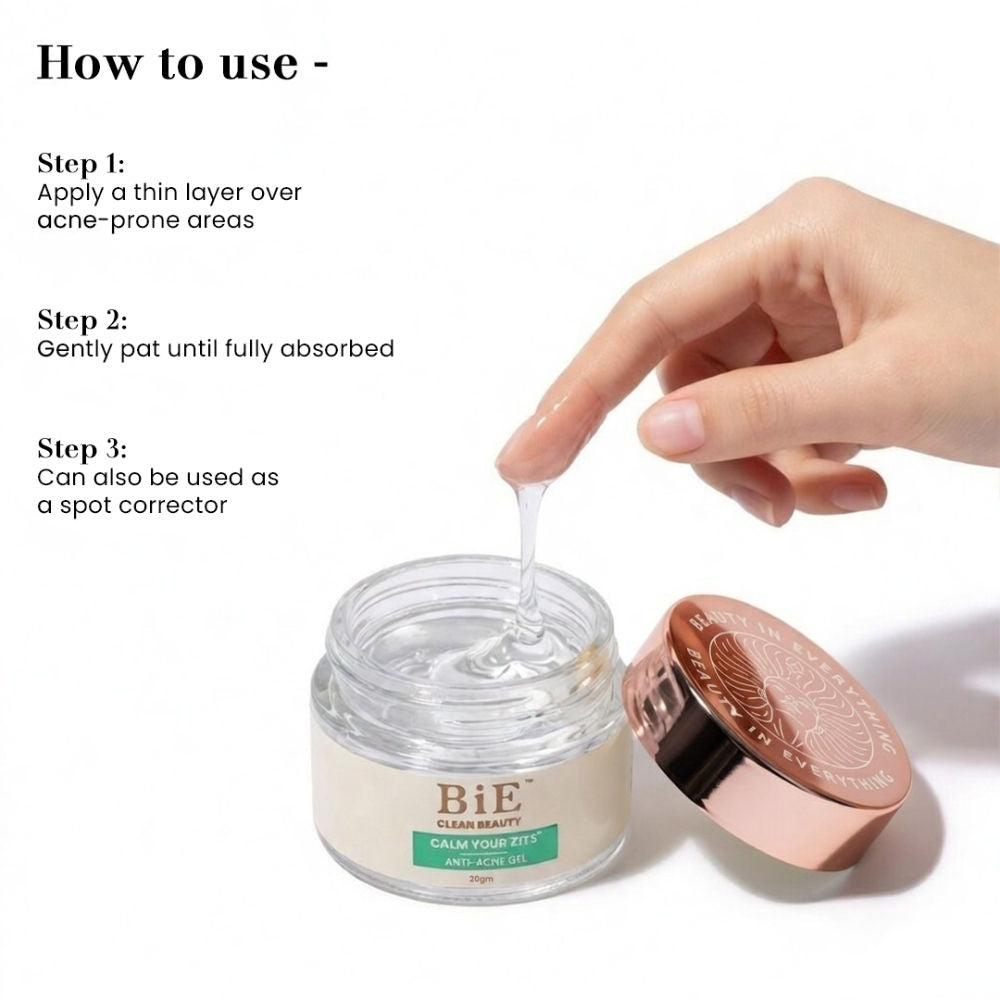 BiE Calm Your Zits - Anti Acne Gel for Spot Correction and Pimple Marks