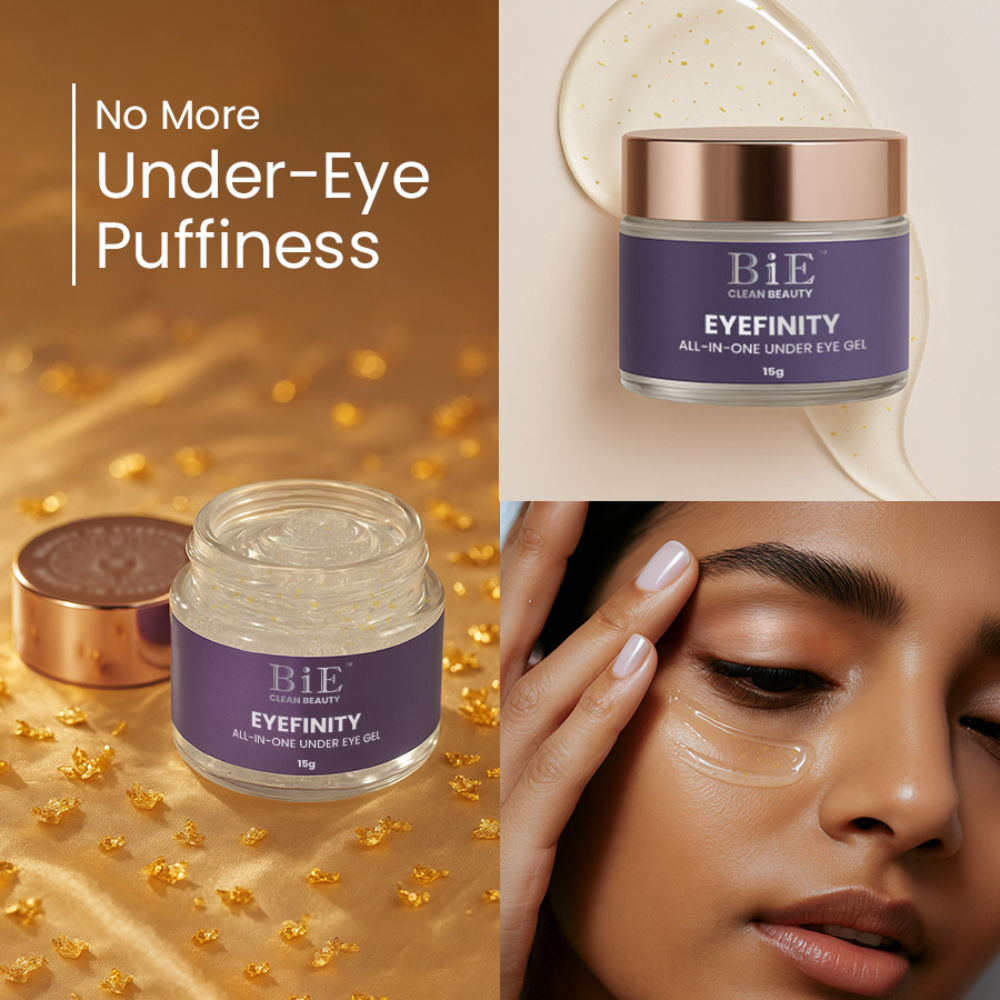 BiE Eyefinity Under Eye Gel with Gold,Silver Leaf & Stem Cells for Dark Circles,Wrinkles & Puffiness