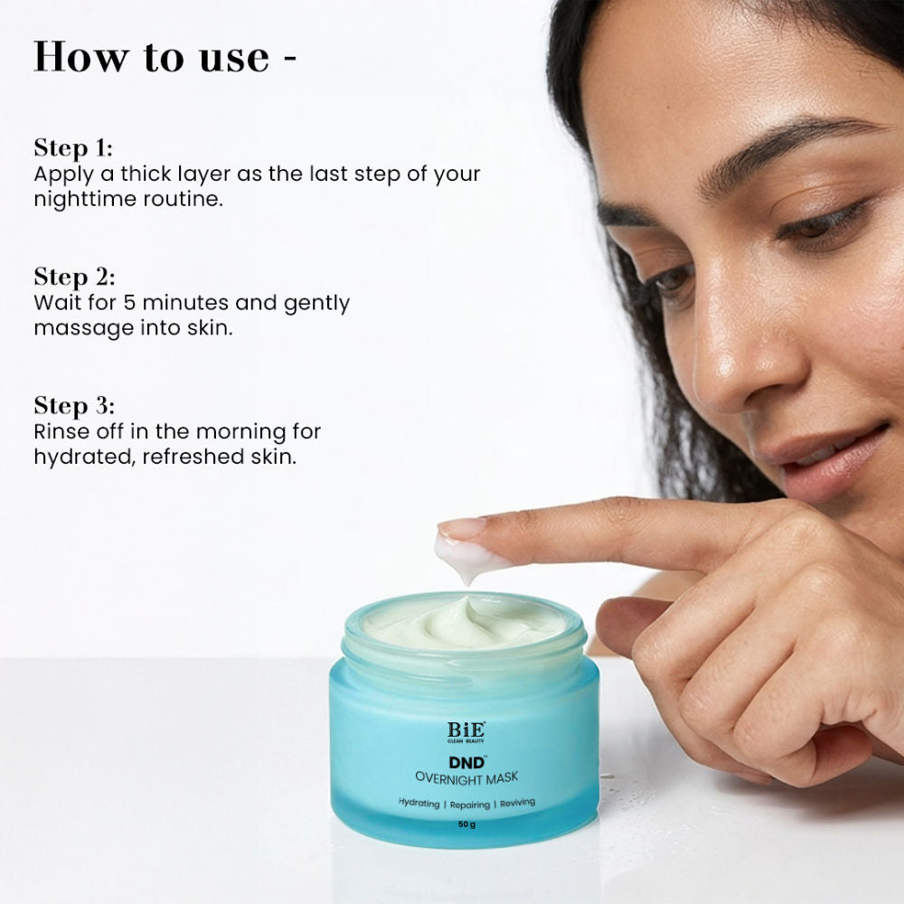 BiE DND Overnight Sleeping Face Mask -Ceramides & Bakuchiol - Plumps, Hydrates & Repair Skin Barrier