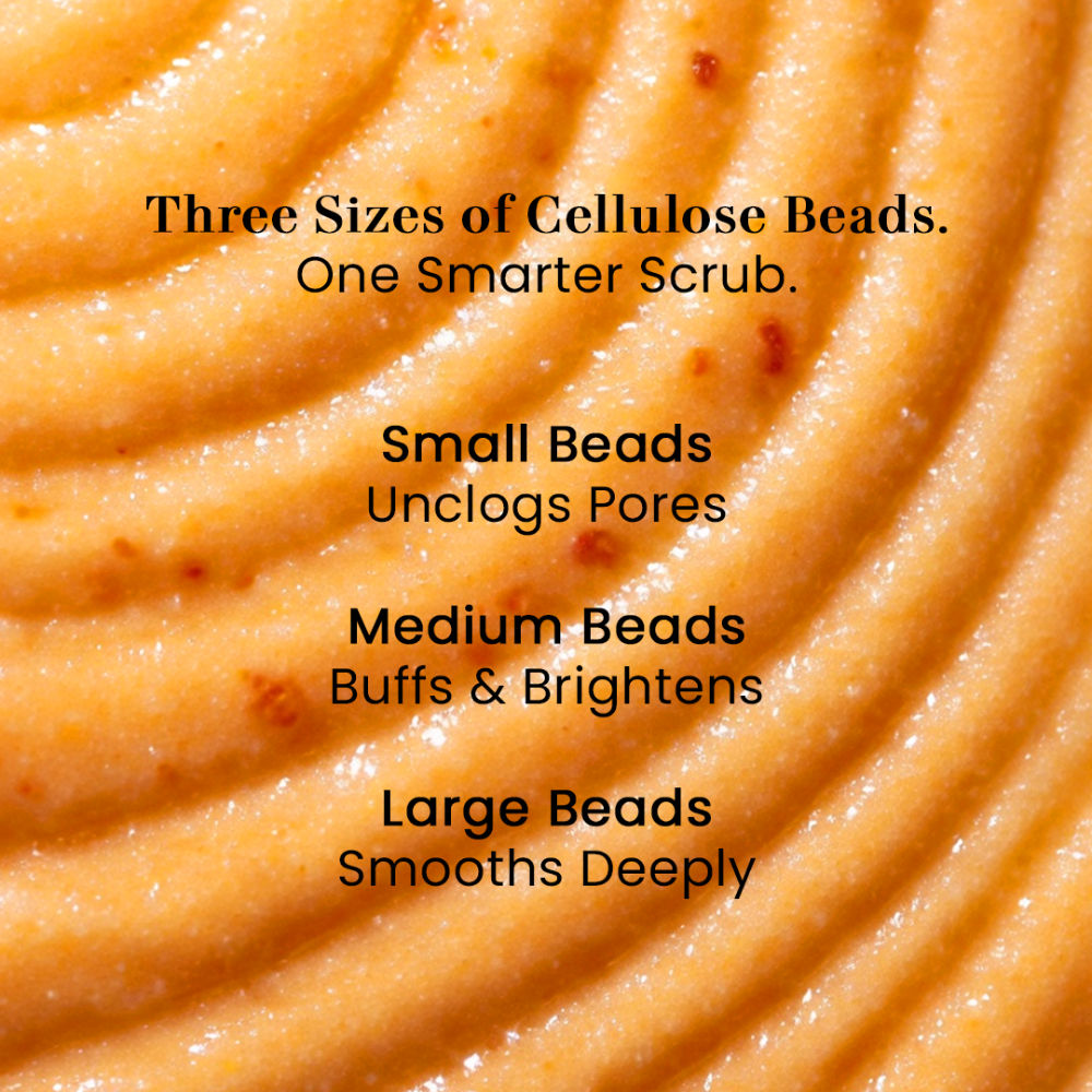 BiE Peach Sunrise Body Scrub - Gently Exfoliates, Removes Dead Skin & Brightens Mild Exfoliator