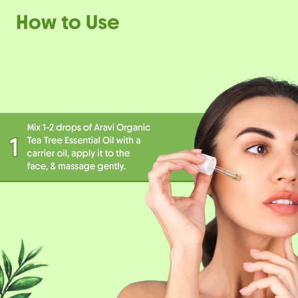 100% Pure Tea Tree Essential Oil For Acne & Skin, Tea Tree Oil For Dandruff Control