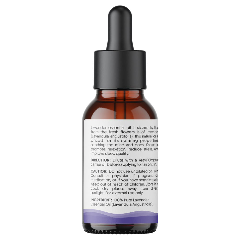 100% Pure Lavender Essential Oil For Healthy Hair Growth, Skin, & Sleep