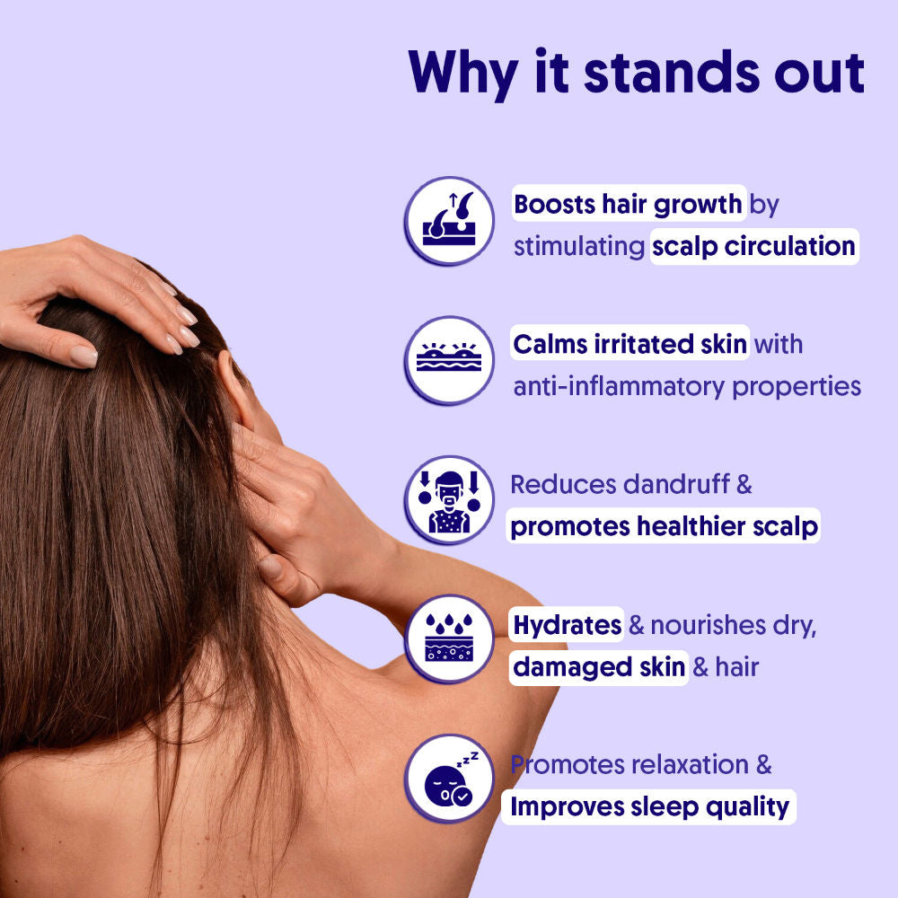 100% Pure Lavender Essential Oil For Healthy Hair Growth, Skin, & Sleep