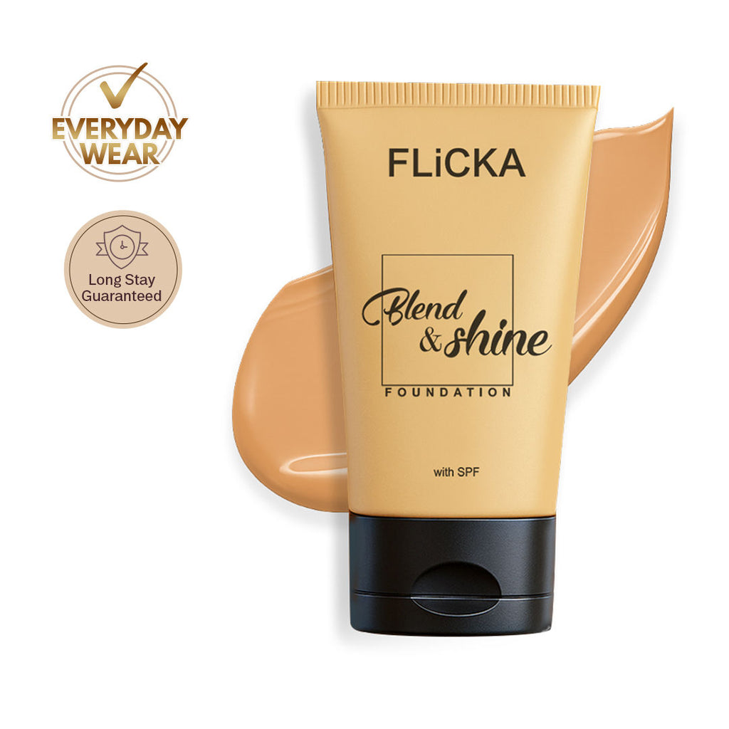 Blend & Shine Lumi - Matte Liquid Foundation Medium To High Coverage All Skin Types - Walnut