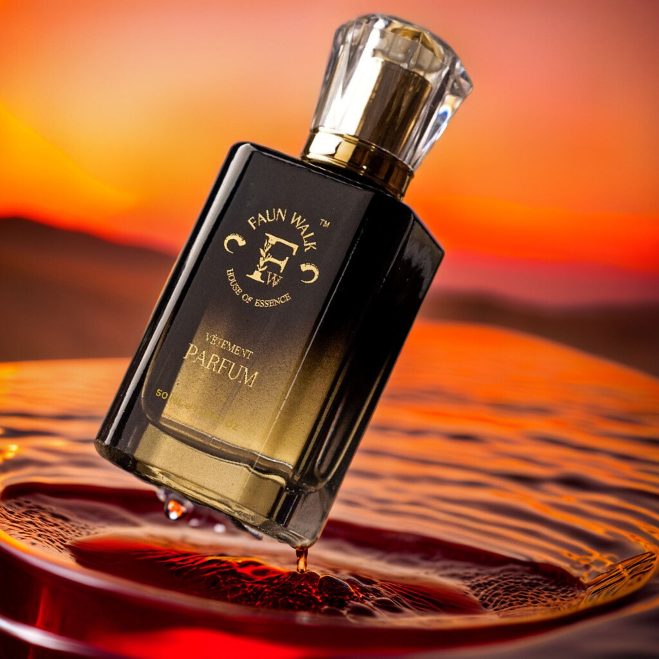 Faunwalk Ambery Smoke Unisex Perfume With Travel Size Mini Included-Spicy Amber Notes