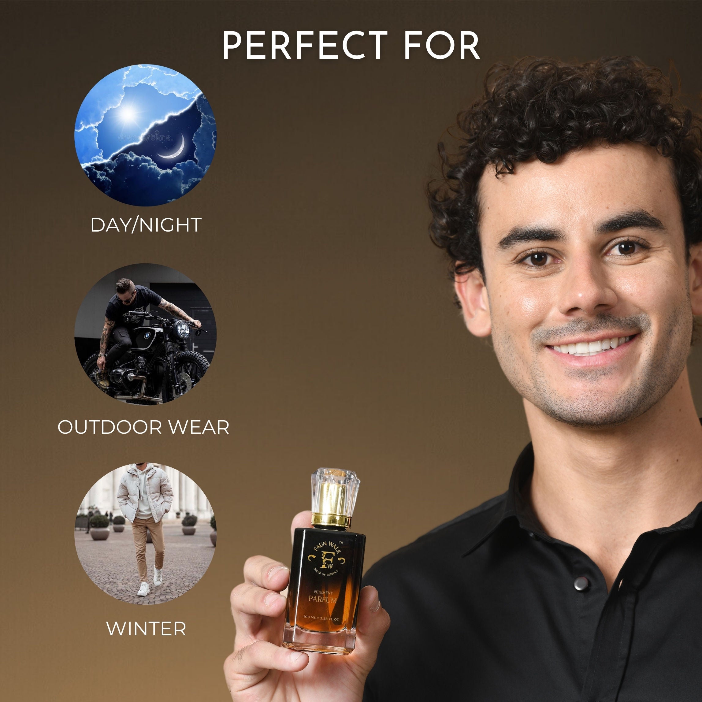 Faunwalk Amber Sandalwood Perfume With 2 Travel Mini Included-Smells Like Jpg Le Male Elixir