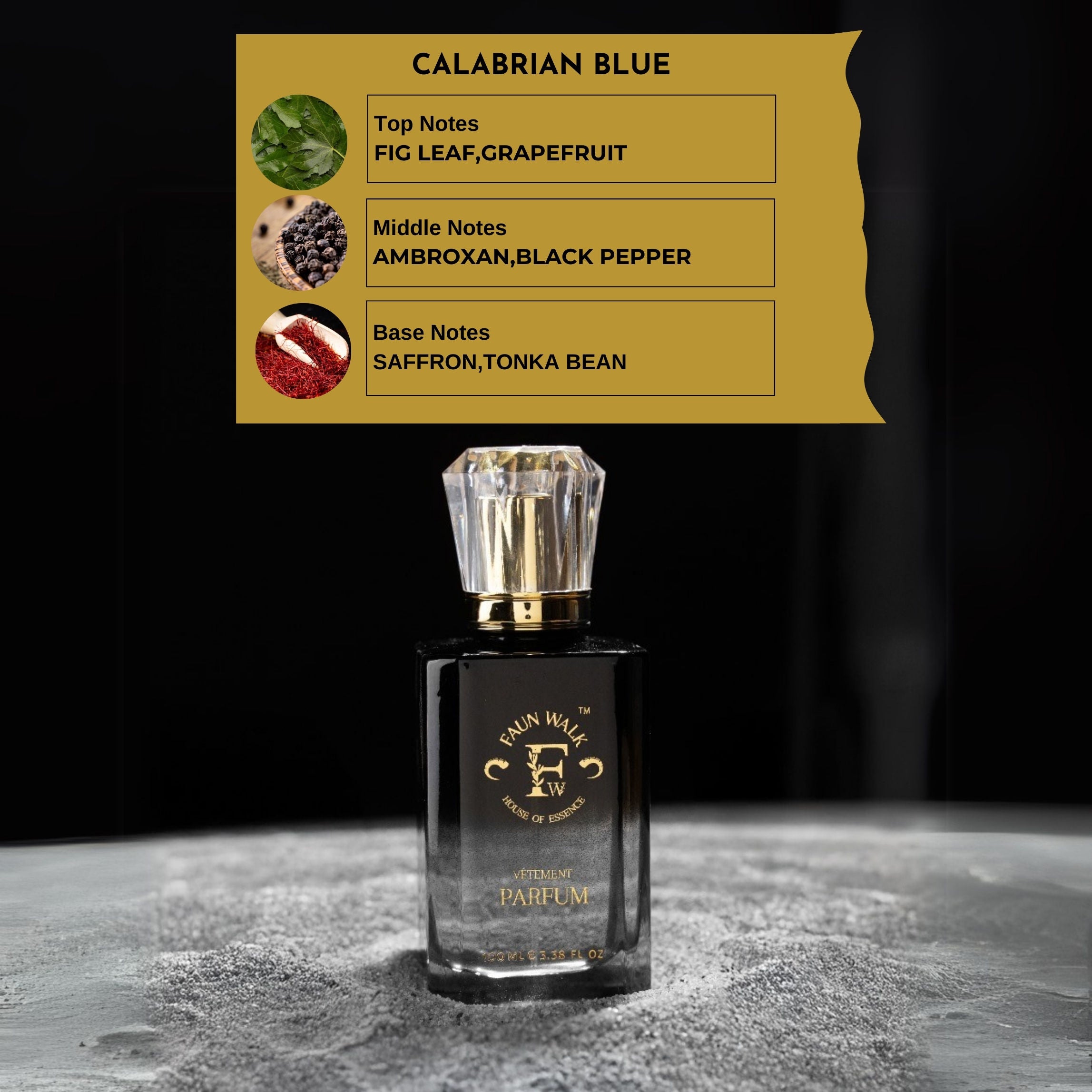 Faunwalk Calabrian Blue Perfume With 2 Travel Size Mini Included-Smells Like Versace Dylan