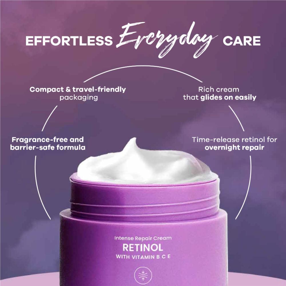 Retinol Intense Repair Night Cream, Firms Skin and Fades Premature Wrinkles