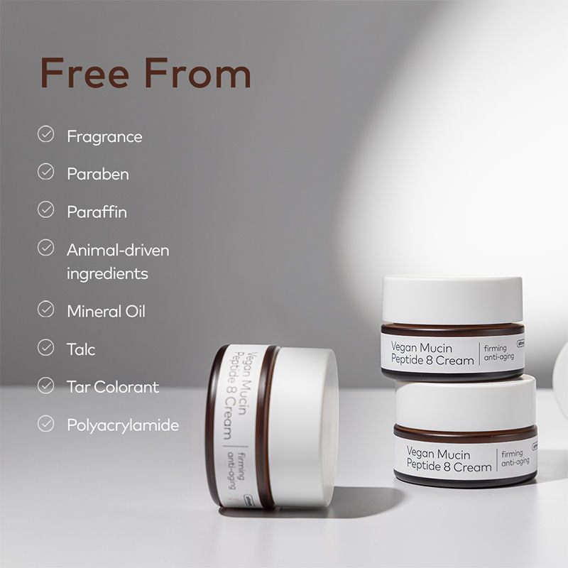Alltimate Vegan Mucin 8 Peptide Cream - Anti Aging Korean Moisturizer with No Snails