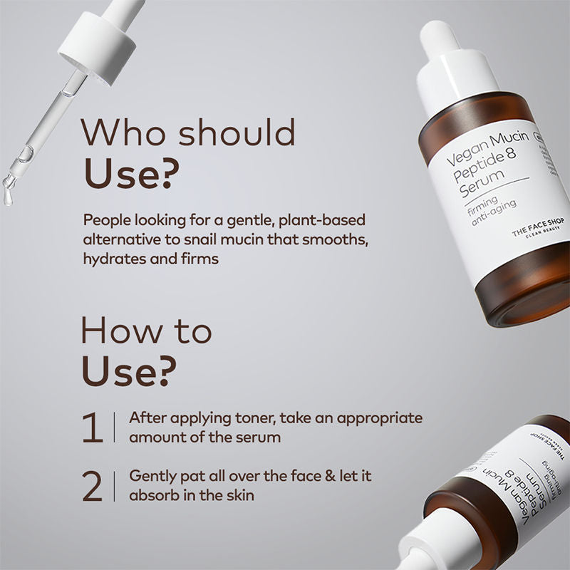 Alltimate Vegan Mucin Peptide 8 Serum - No Snails, Korean, Anti Aging, Hydrating
