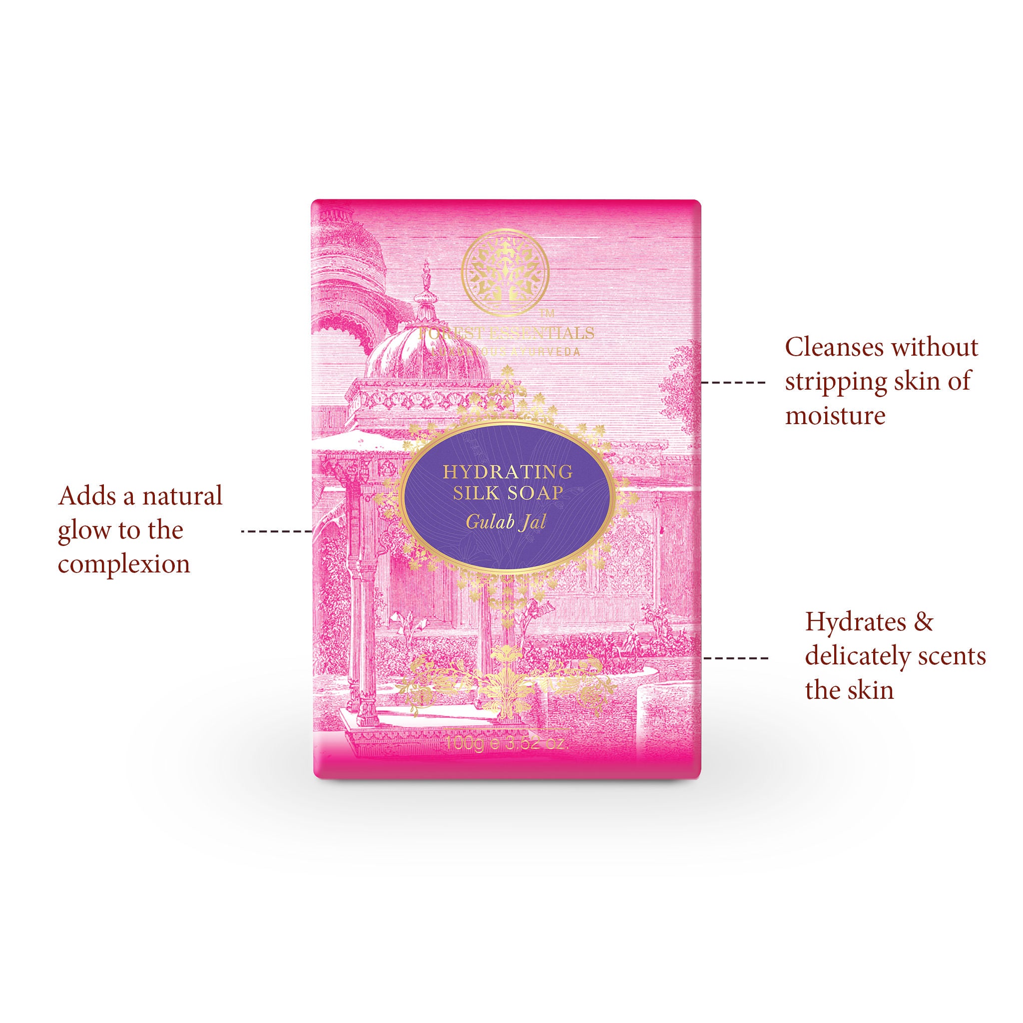 Hydrating Silk Soap Gulab Jal Ayurvedic Luxury Handmade Soap for Bath