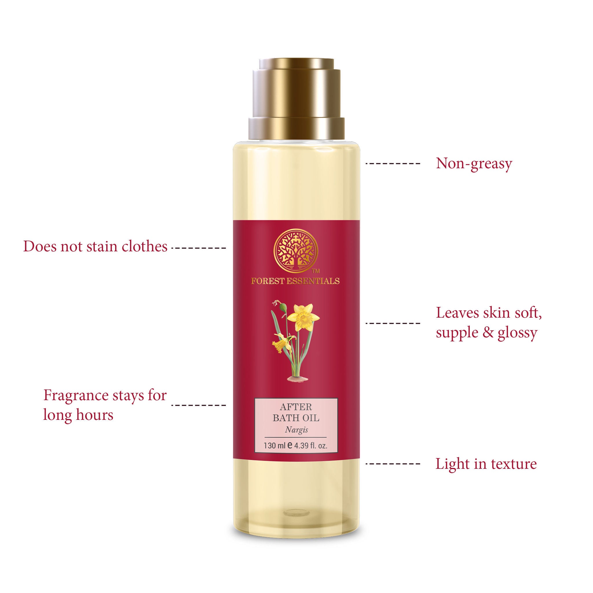 After Bath Oil Nargis Ayurvedic Moisturizing & Nourishing Shower Oil