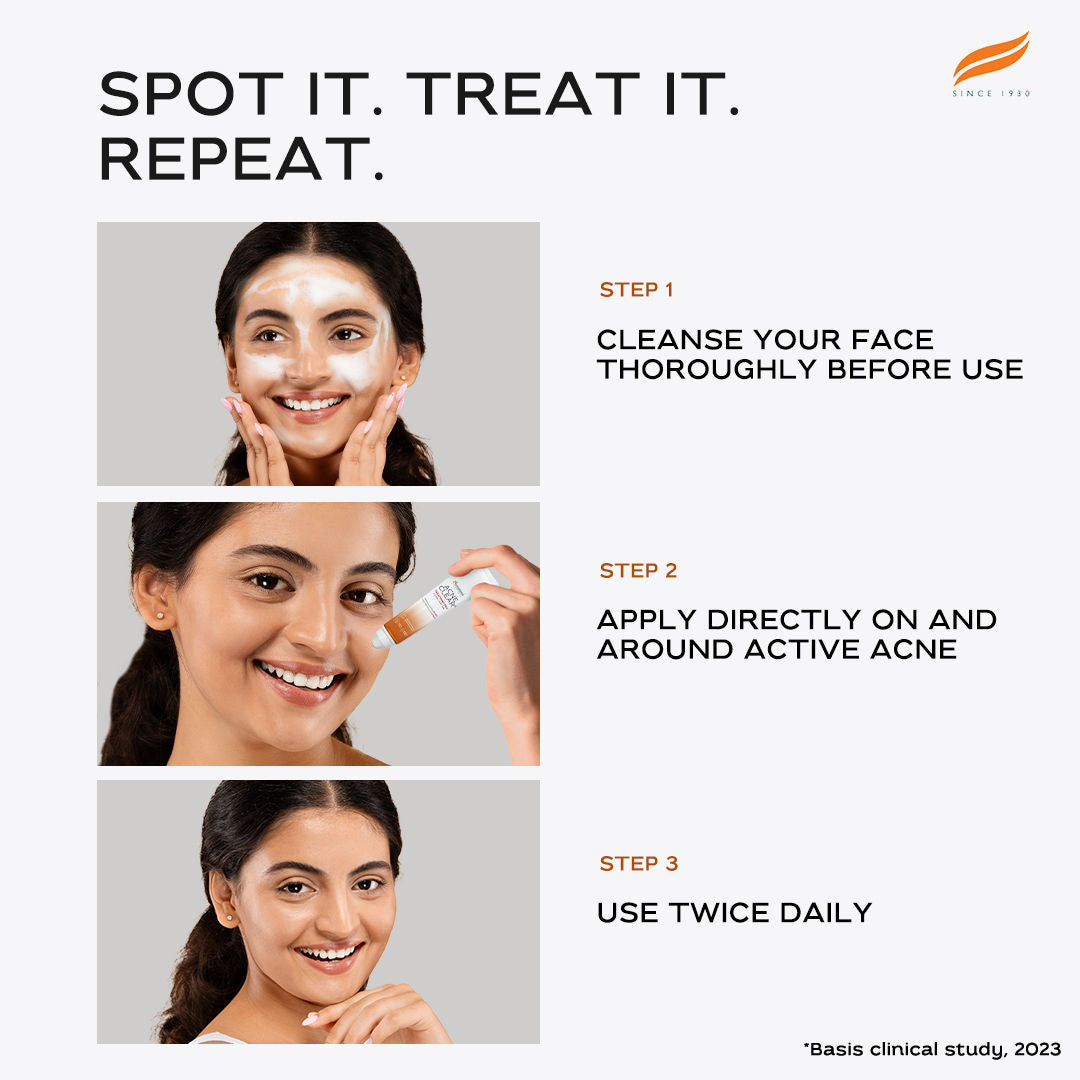 Acne Clear+ Spot Treatment Pen with 2% Natural Salicylic Acid Reducing Acne Size in 24 hrs