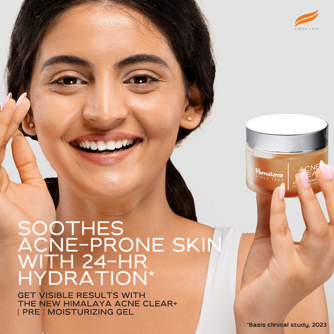Acne Clear+ Moisturizing Gel with Natural Salicylic Acid For Active Acne & Oily Skin
