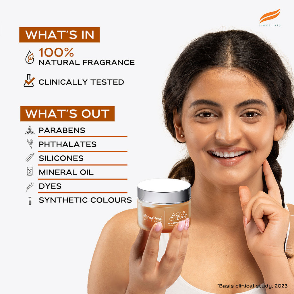 Acne Clear+ Moisturizing Gel with Natural Salicylic Acid For Active Acne & Oily Skin