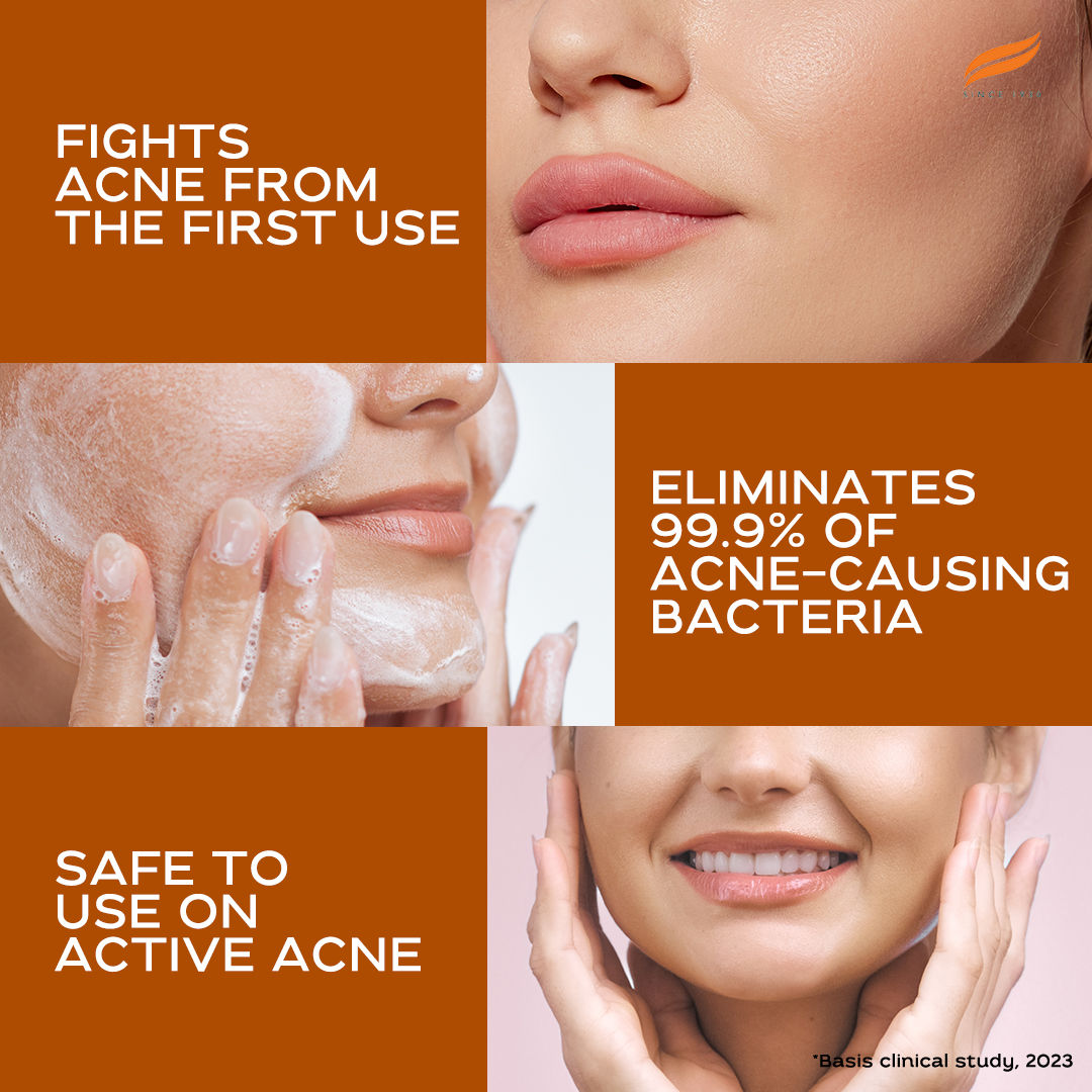 Acne Clear+ Face Cleansing Gel with Natural Salicylic Acid for Reducing Acne & Sebum