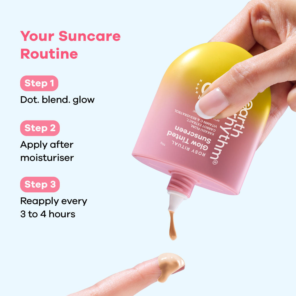 Rosy Ritual Glow Tinted Sunscreen SPF 50 PA ++++ With Vitamin C, No Oxybenzone