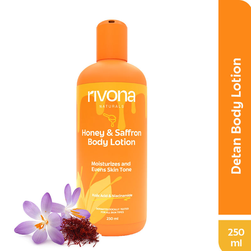 Honey And Saffron Brightening Body Lotion With Niacinamide For Dry Skin
