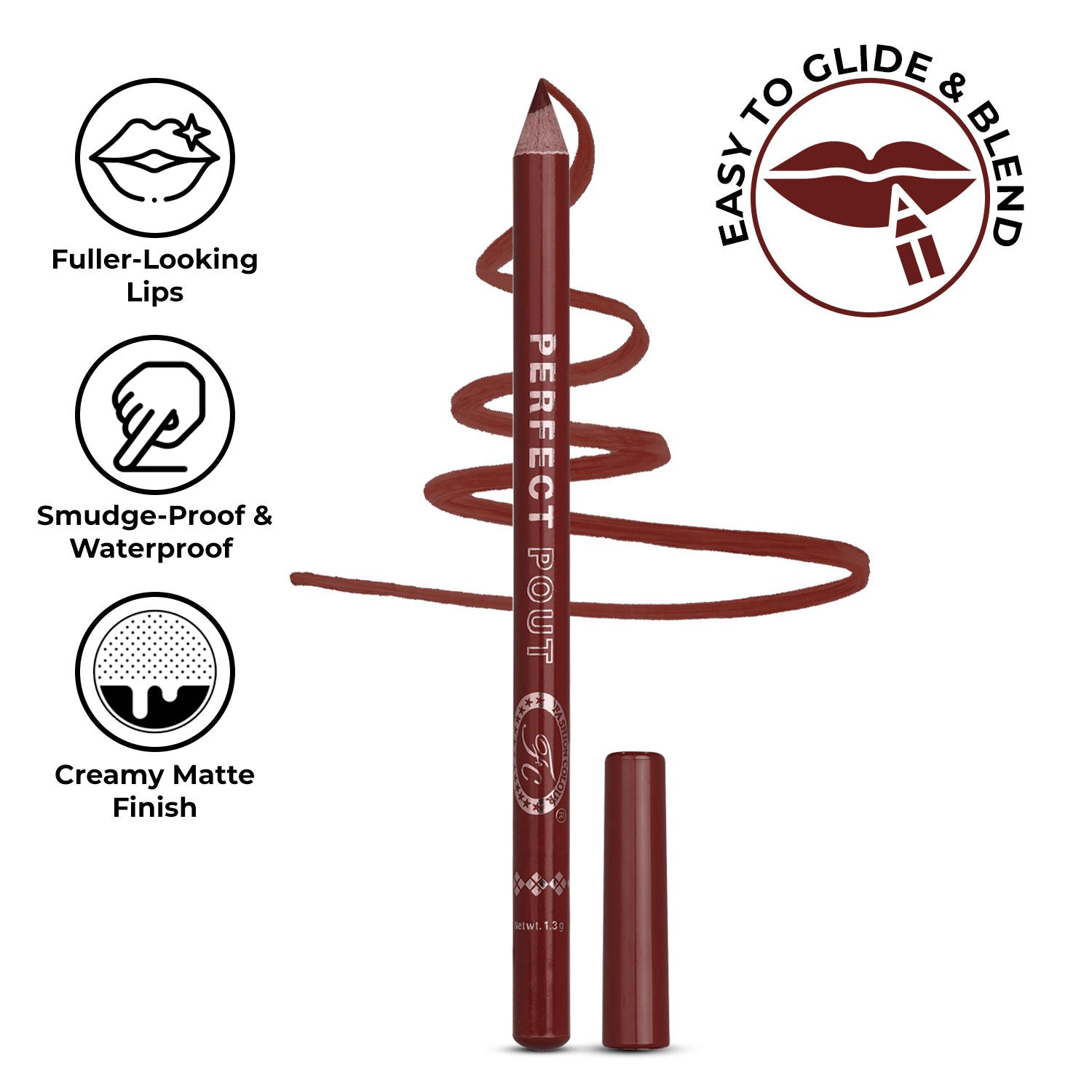 Perfect Pout Matte Lipliner - Cherry Brown