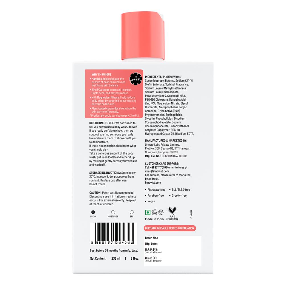 India's 1st Odour Control Bodywash, Long Lasting Freshness, For Men & Women