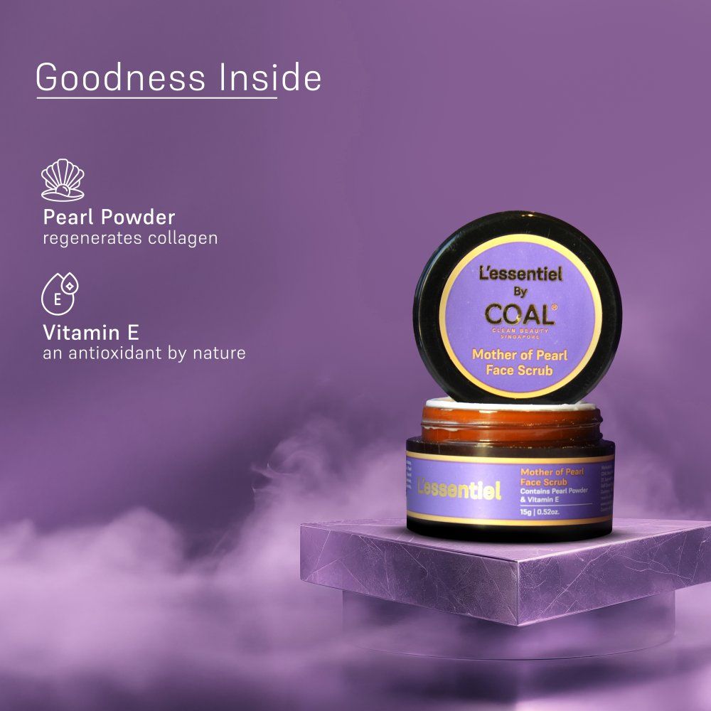 Mother of Pearl Face Scrub With Vitamin E Exfoliates, Removes Dead Skin