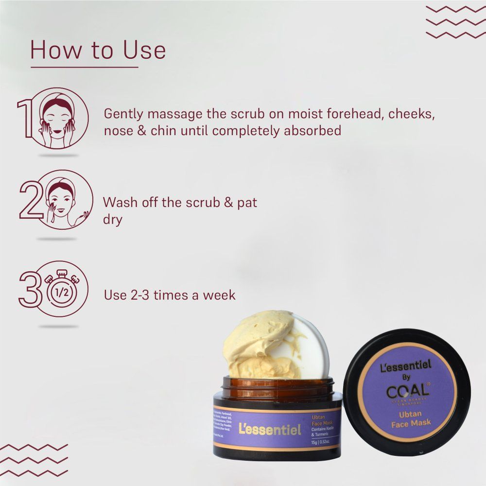 Ubtan Face Mask With Kaolin And Turmeric Brightens, Evens Skin Tone