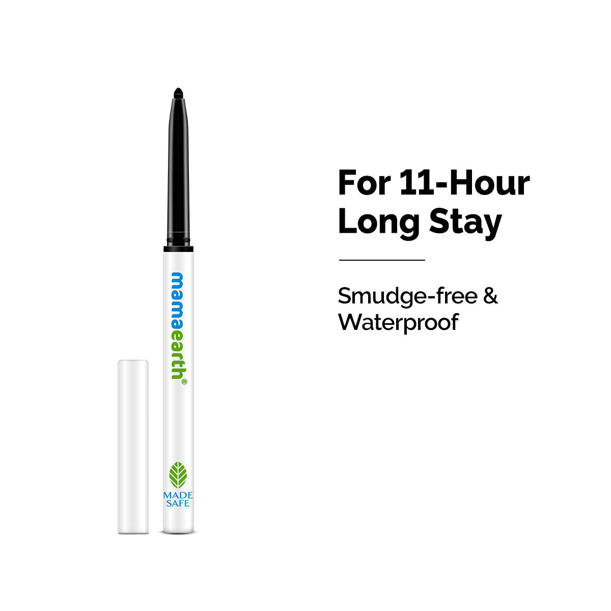 Charcoal Black Long Stay Kajal Black Waterproof, For 11-Hour Smudge-Free Stay