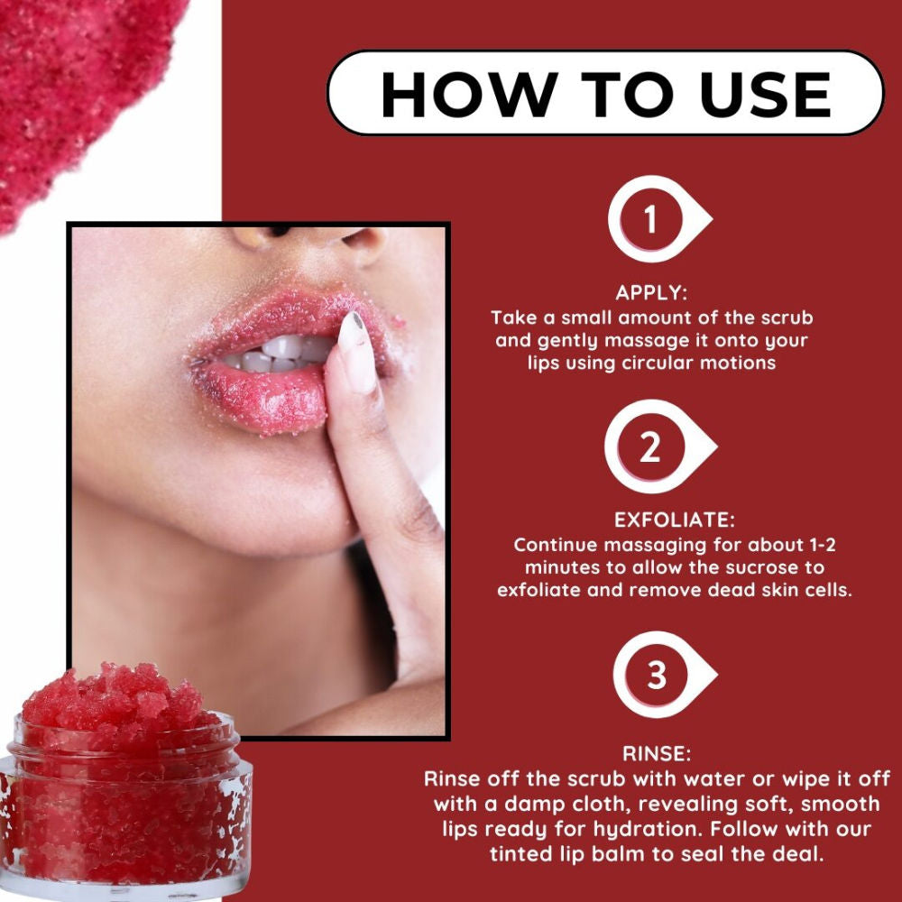 Lip Scrub for Dark & Pigmented Lips, Soft, Smooth & Hydrated Lips