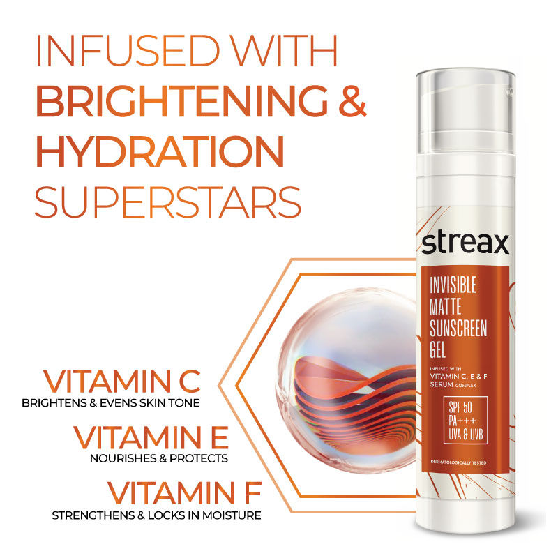 Invisible Matte Gel Sunscreen SPF 50 Pa+++, For Glowing Skin, No White Cast & Non-Greasy