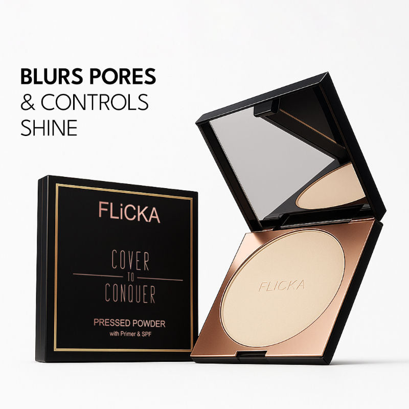 Cover To Conquer Velvet Matte Compact Powder Lightweight Formula Matte Finish