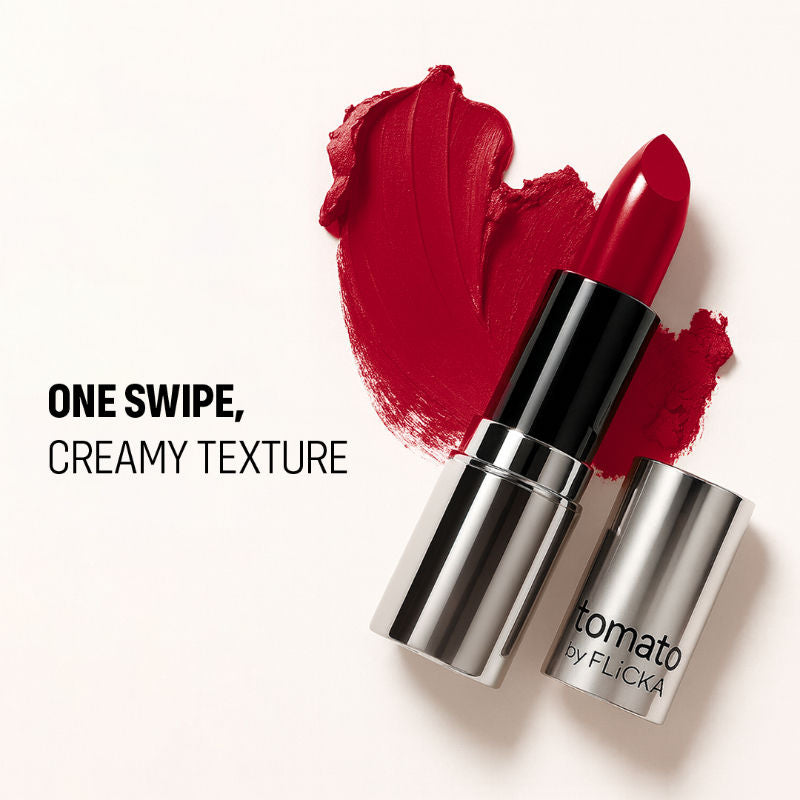 Tomato Bullet Lipstick Long Lasting Lightweight Intense Pigment Rich Matte Finish - Shade 22