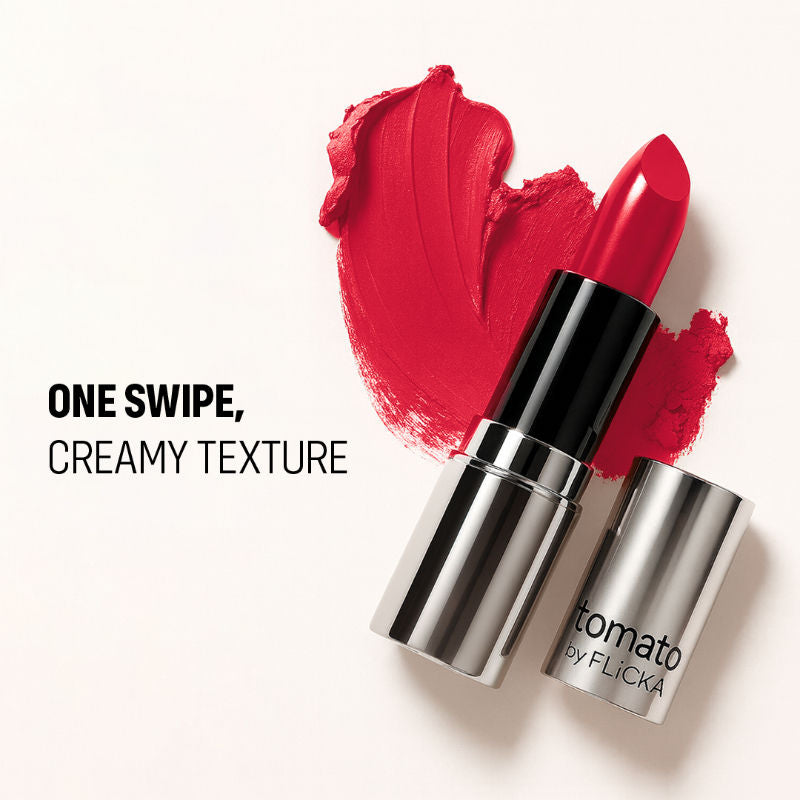 Tomato Bullet Lipstick Long Lasting Lightweight Intense Pigment Rich Matte Finish - Shade 25