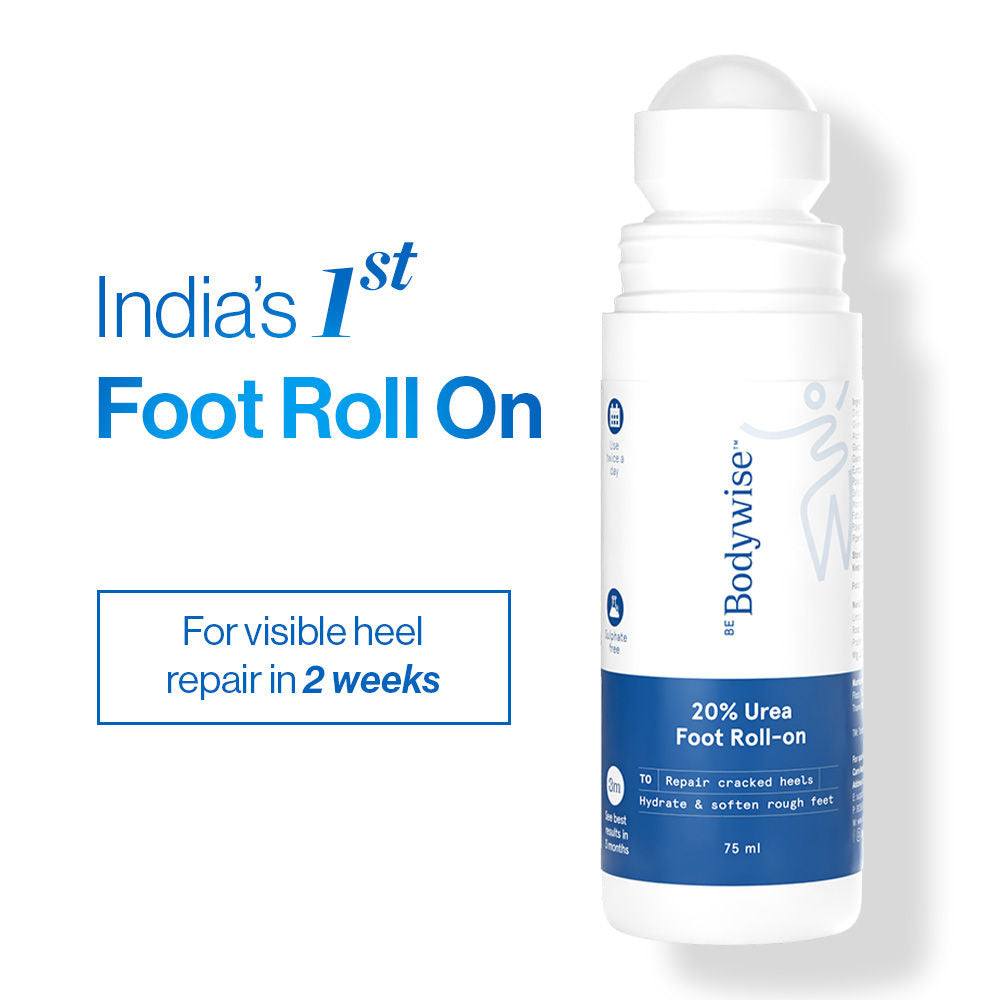 20% Urea Foot & Heel Roll On For Dry Feet & Cracked Heels With Urea & Lactic Acid - 75ml