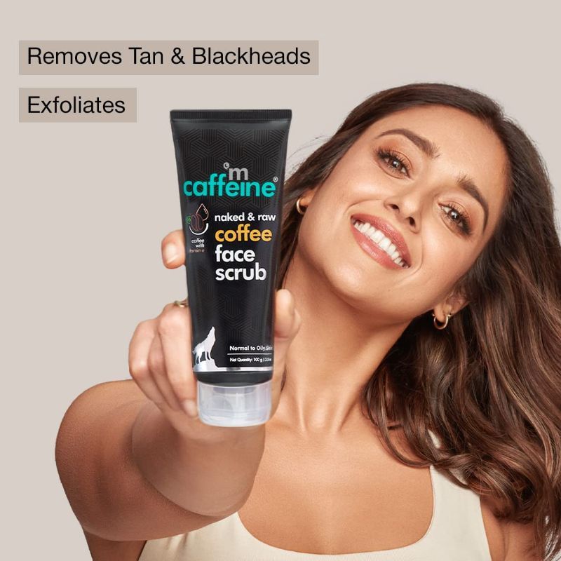 D-Tan Exfoliating Coffee Face Scrub With Walnut & Vitamin E for Fresh & Glowing Skin