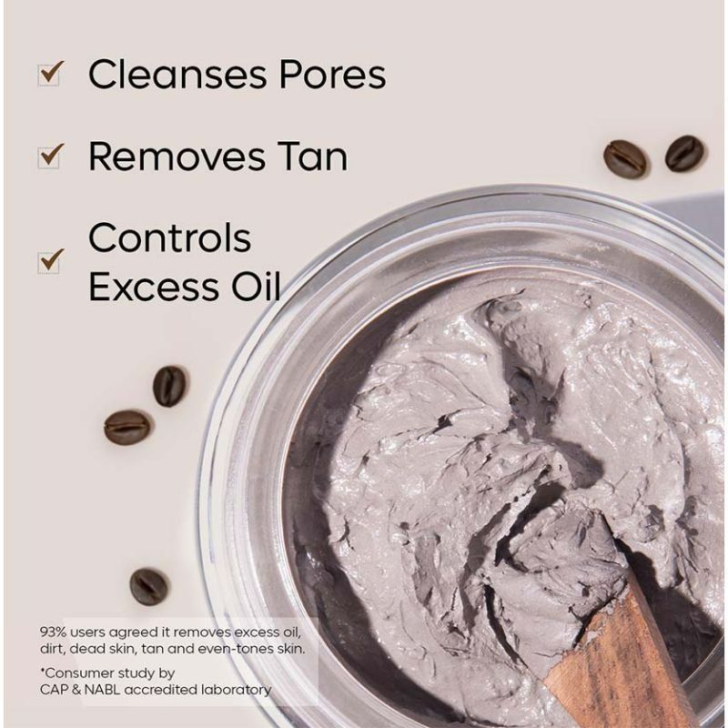 D-Tan Removal Coffee Clay Face Mask - Pore Cleansing Face Pack for Normal to Oily Skin