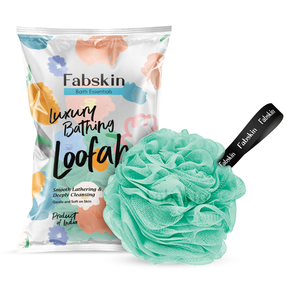 Luxury Bathing Round Loofah Bath Sponge - Green