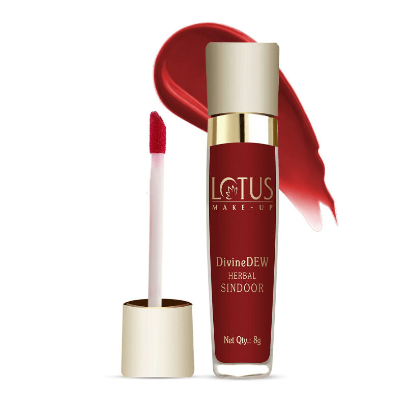 Lotus Make-Up Divine Dew Herbal Liquid Sindoor Love Drop, Water & Smudge Resistant,Long Lasting - Rosy Blush