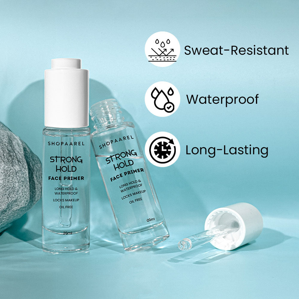 Strong Hold Face Primer Long Hold & Waterproof, Locks Makeup Oil Free - Clear Shade