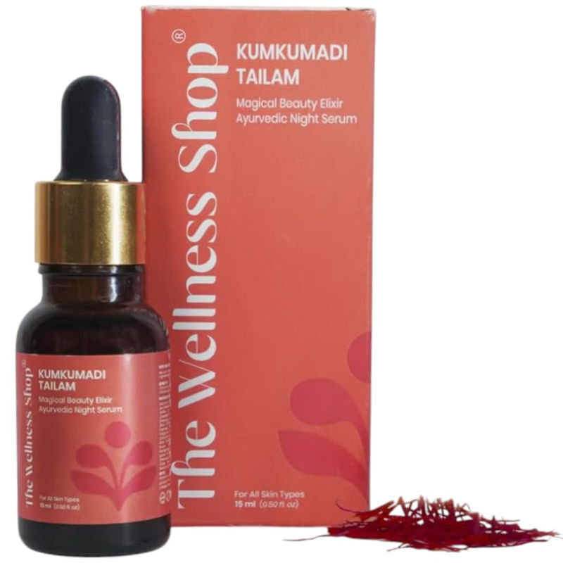 Kumkumadi Tailam, Ayurvedic Saffron Night Serum for Glowing & Youthful Skin