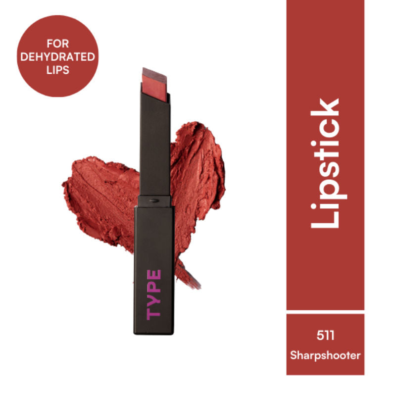 Cream Matte Lipstick For Dehyrated Lips - Squalane And Tripeptides 8 Hr Stay - Sharpshooter