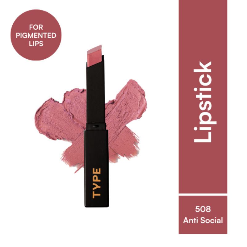Cream Matte Lipstick For Pigmented Lips - Vit C And Niacinamide - 8 Hr Stay - Anti-Social