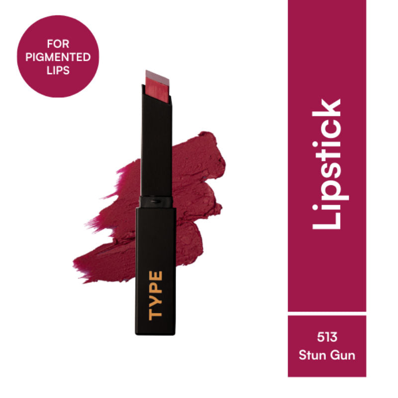 Cream Matte Lipstick For Pigmented Lips - Vit C And Niacinamide - 8 Hr Stay - Stun Gun