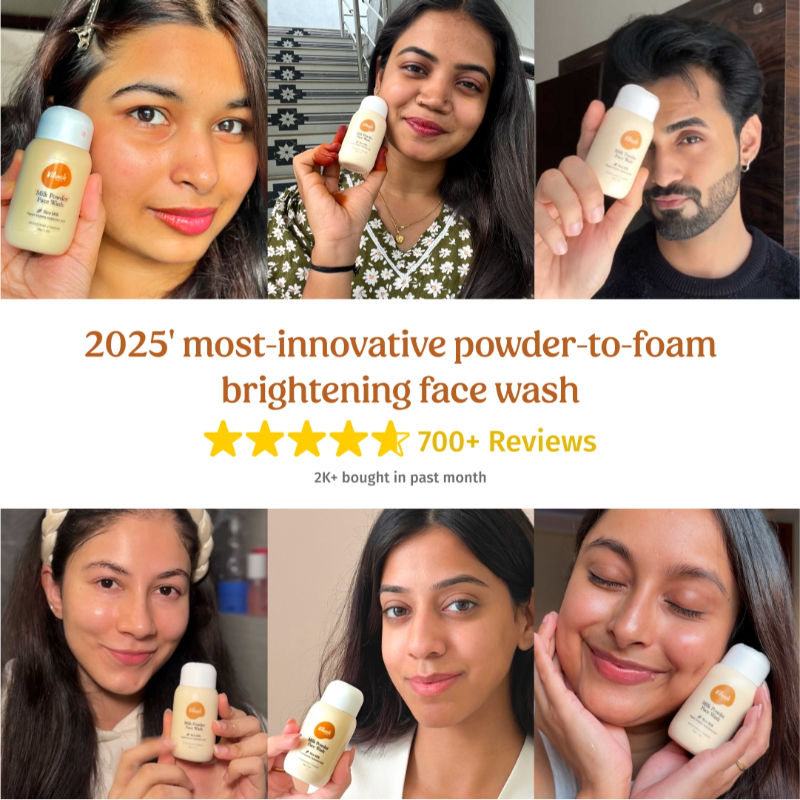 Milk Powder Face Wash For Deep Cleansing With Rice Milk, Papain Enzymes & Hyaluronic Acid