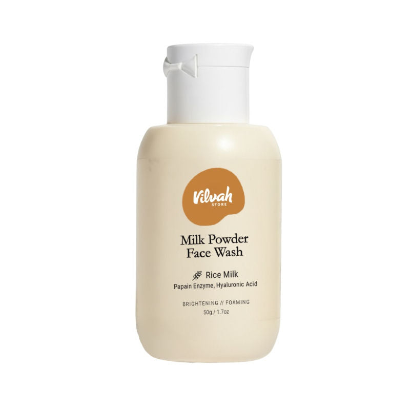 Milk Powder Face Wash For Deep Cleansing With Rice Milk, Papain Enzymes & Hyaluronic Acid