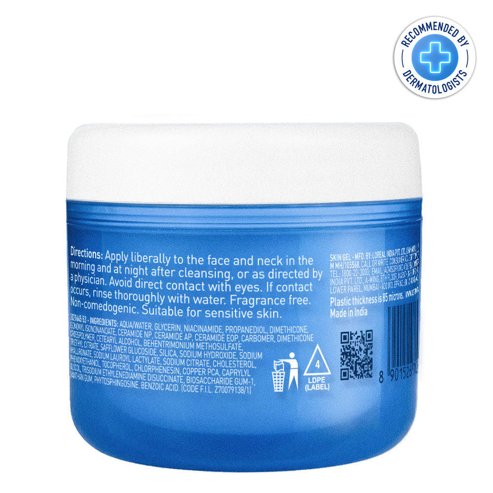 HA water gel oil-free face moisturizer with Hylauronic Acid & Ceramides for plumpy hydration