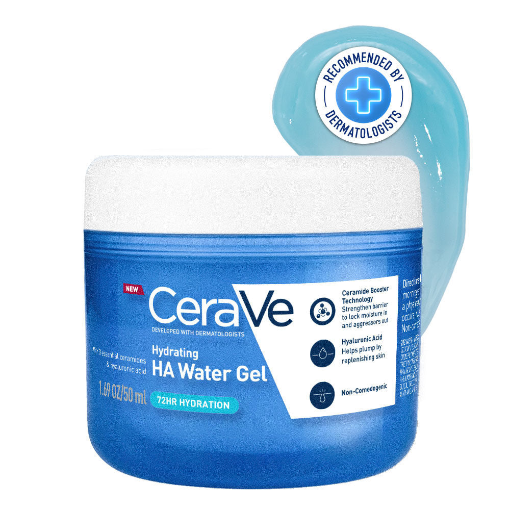 HA water gel oil-free face moisturizer with Hylauronic Acid & Ceramides for plumpy hydration