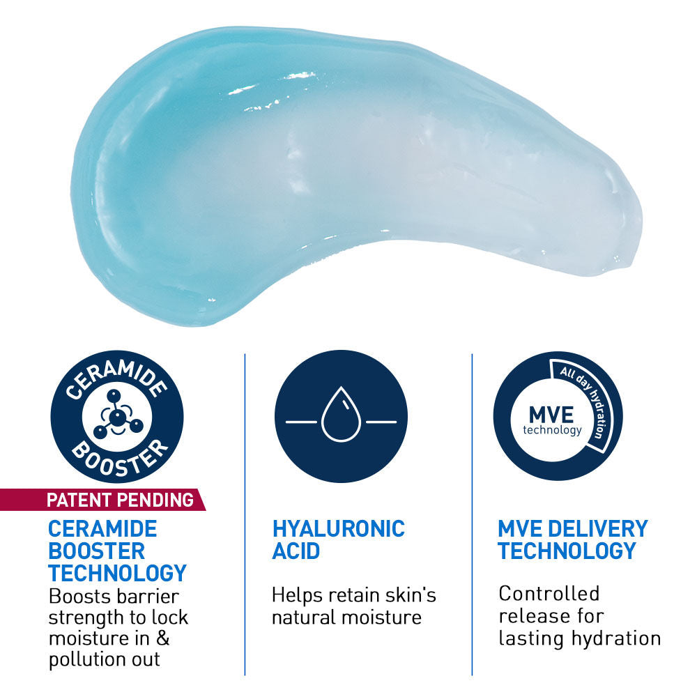 HA water gel oil-free face moisturizer with Hylauronic Acid & Ceramides for plumpy hydration