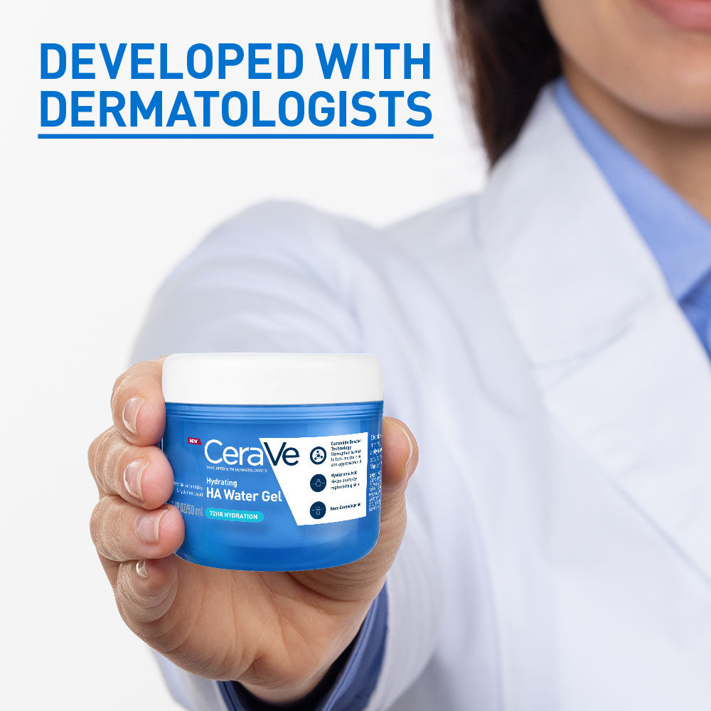 HA water gel oil-free face moisturizer with Hylauronic Acid & Ceramides for plumpy hydration